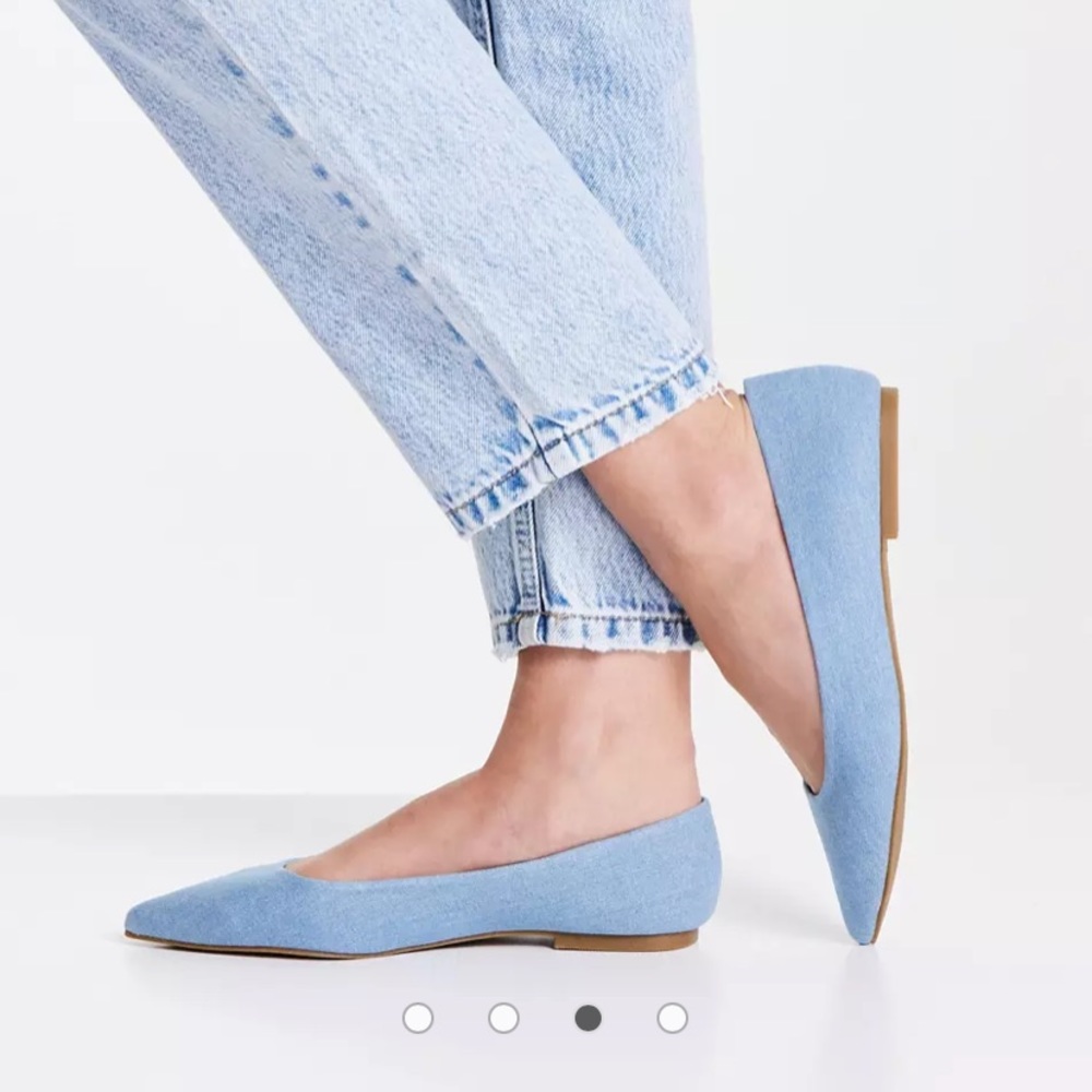 Lucky Brand Bylando Denim Pointy Flats - Picture 1 of 7